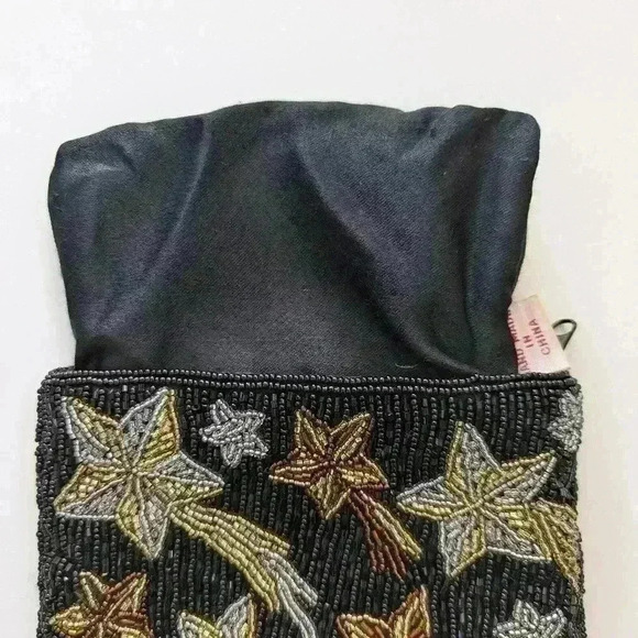 Vintage Beaded Shooting Star Small Clutch Purse Wth Lipstick Case Neiman Marcus